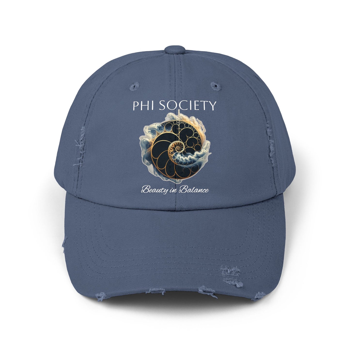 Blue Smoke Unisex Distressed Cap