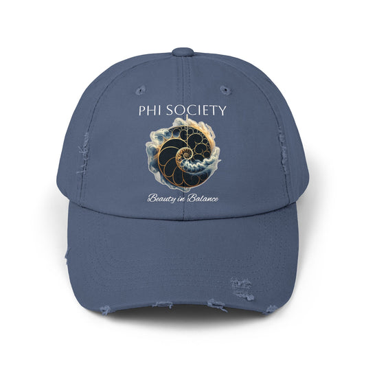 Blue Smoke Unisex Distressed Cap