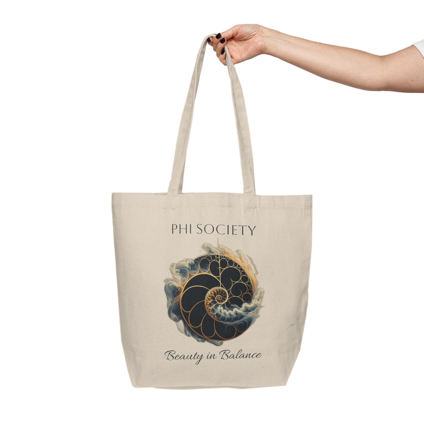 Blue Smoke Canvas Shopping Tote